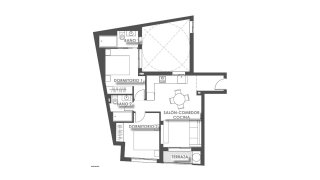 Apartment floor plan, 2 bedrooms in EDIFICIO ANTONELLA No. 4